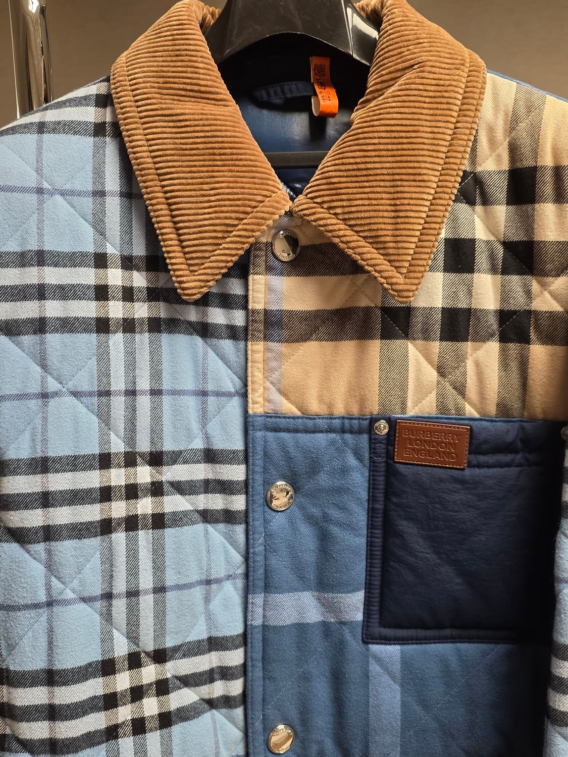 버버리 패치워크 퀄팅자켓 L 상품이미지2