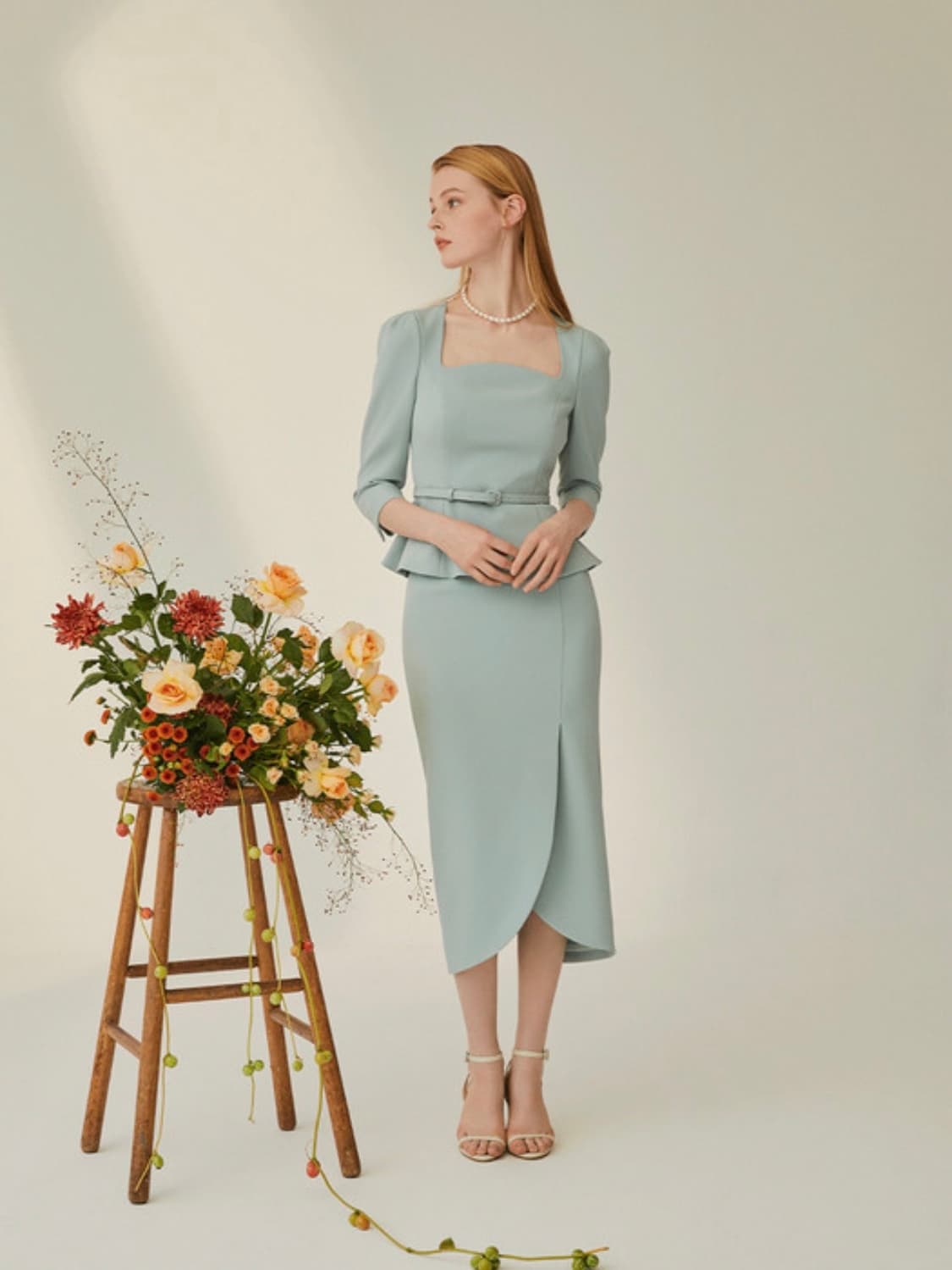 택O) 브라이드앤유 올가 블라우스 민트 상품이미지2