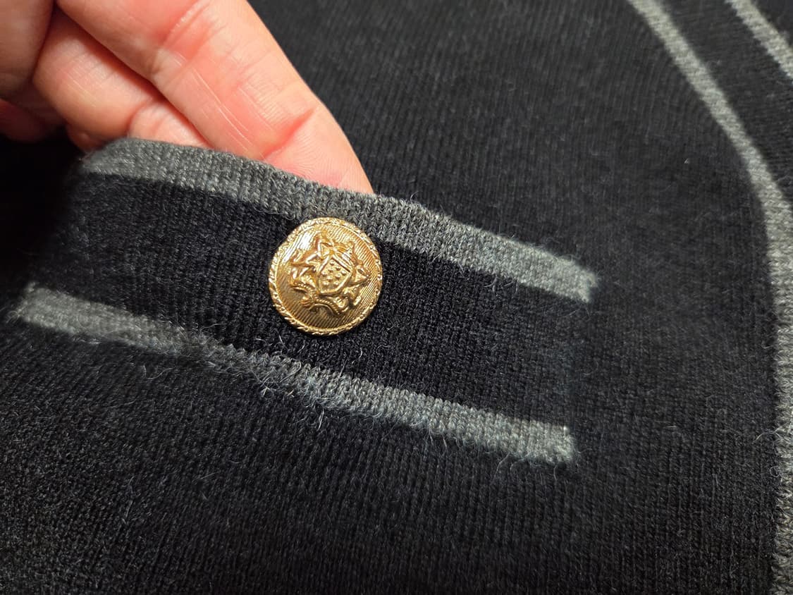 아틀리에나인(Atelier Nain) 클래식 배색라인 V넥 니트원피스 5 상품이미지8