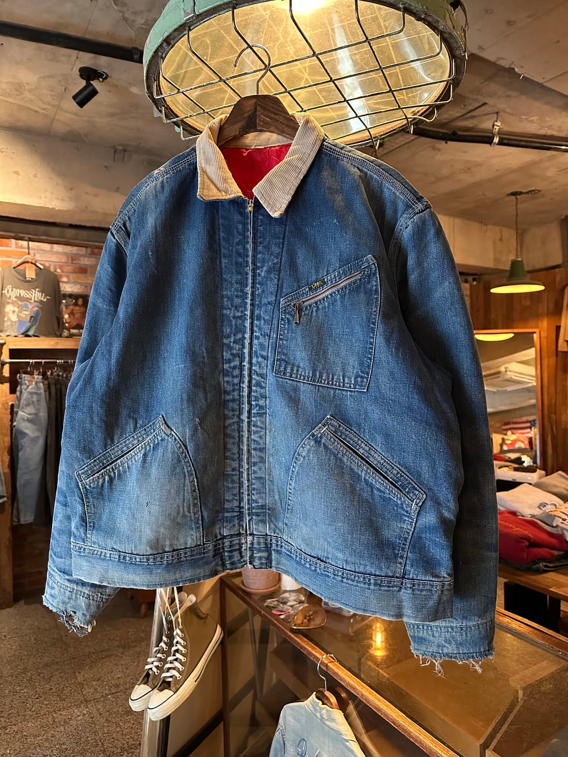 70s USA LEE 빈티지 리 191LB 데님 워크 자켓 상품이미지4