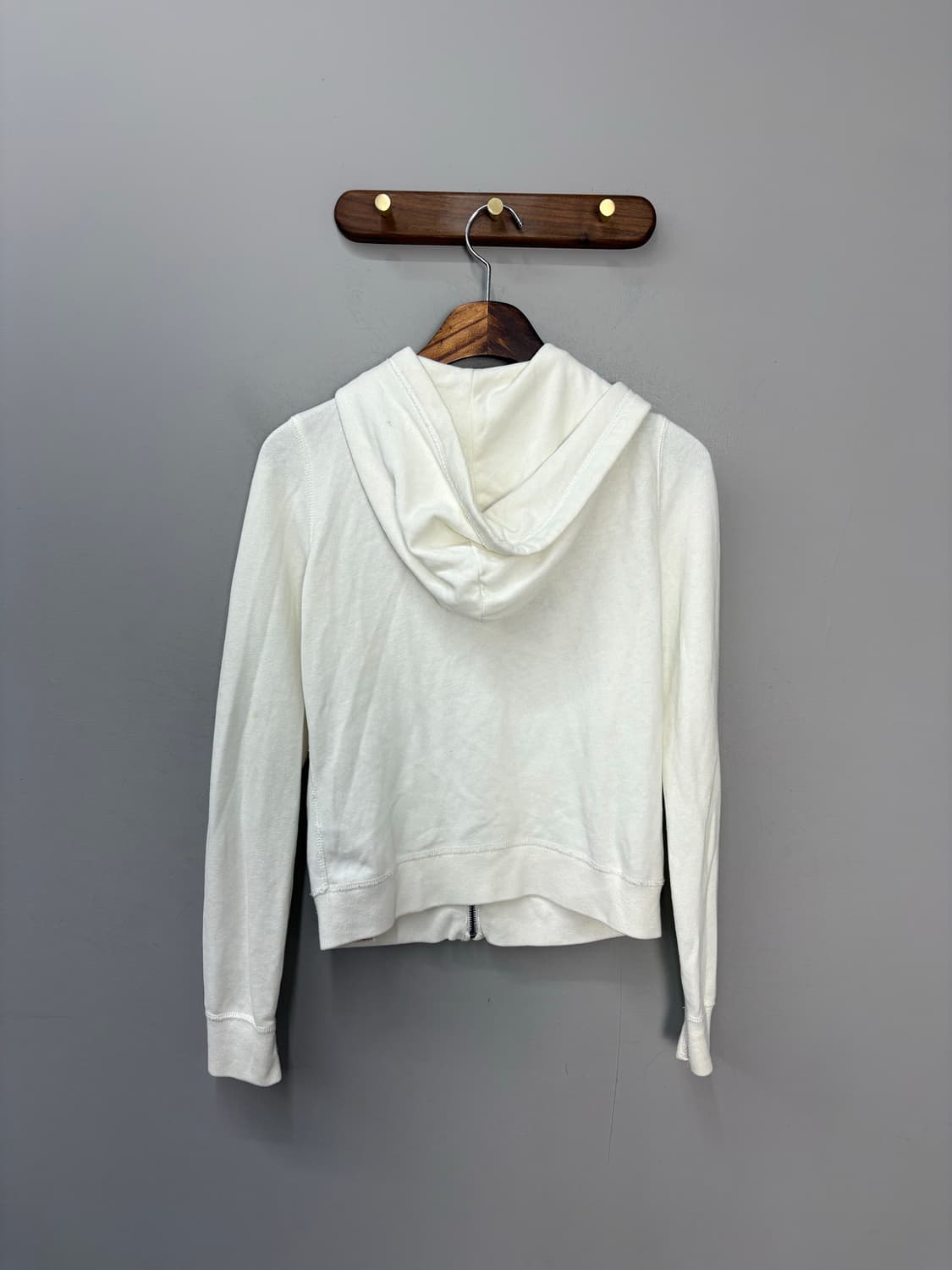 아베크롬비 y2k 아치로고 화이트 후드집업 A3001 상품이미지4