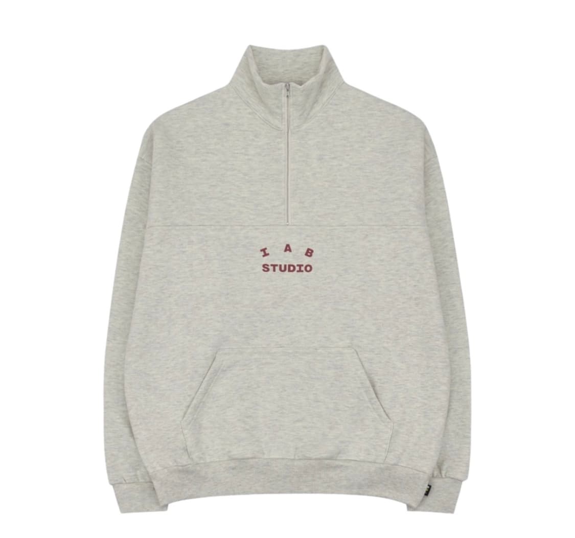 아이앱 스튜디오 하프 집업 오트밀 버건디 XL 상품이미지2