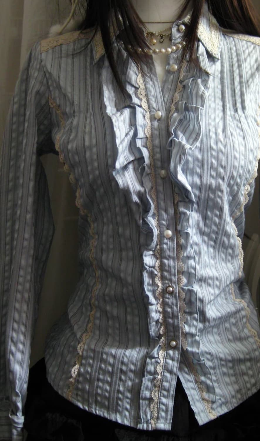 Axes femme blouse 엑시즈팜 스트라이프 블라우스 상품이미지3