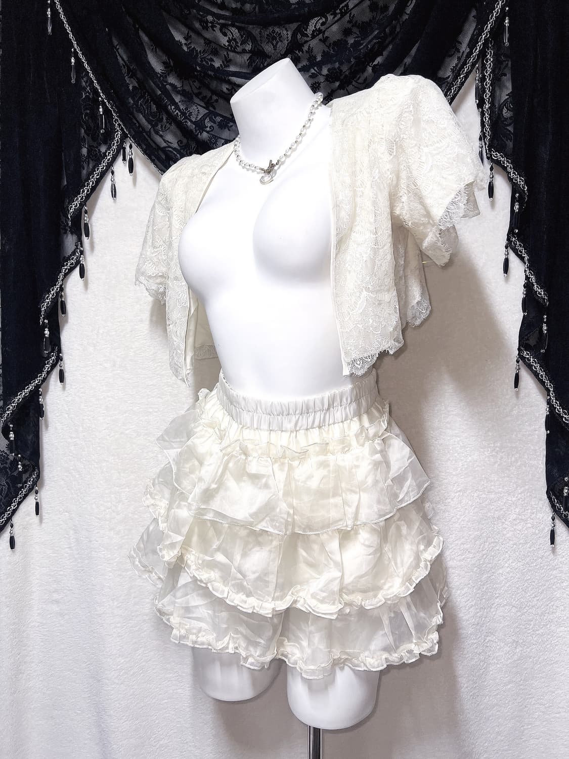 로맨틱갸루 로걀 레이스 볼레로 가디건 엔틱 오리엔탈 리버시블 핀터 페어리 상품이미지5