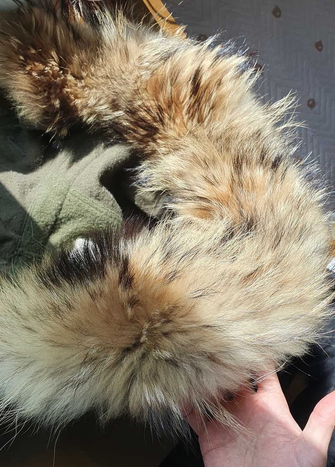 피쉬테일 개파카 라쿤퍼 후드 상품이미지2