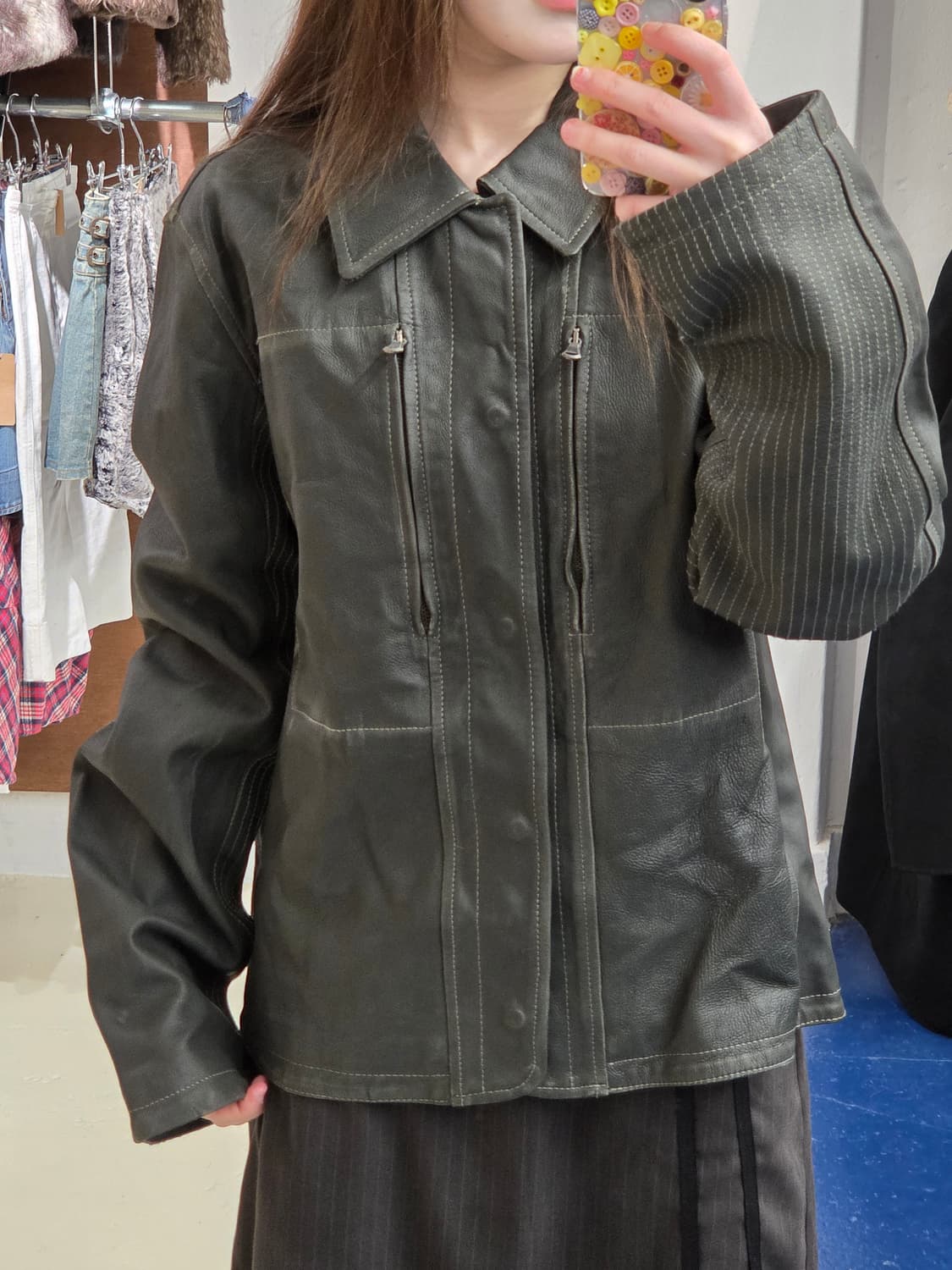 Earl Jean 램스킨 Italy 이태리 레더자켓 상품이미지2