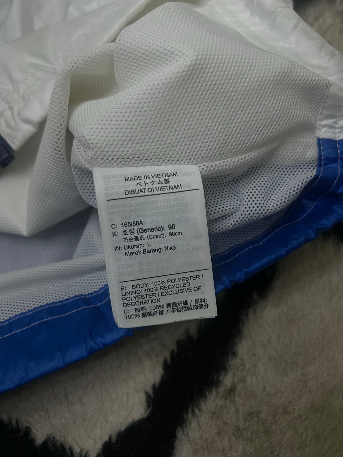 [L]나이키NSW 우븐 체크 멀티컬러 오버핏 바람막이 상품이미지6