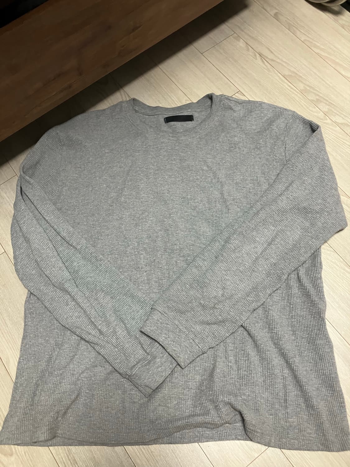 [2] htae 써멀 와플 롱슬리브 그레이 상품이미지1