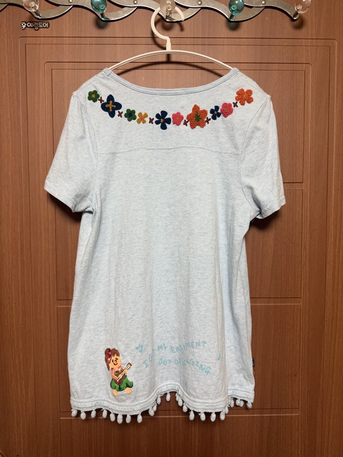 모리걸 하구미 히피 빈티지 패치 스커트 rough 자수 반팔 티셔츠 세트 상품이미지7