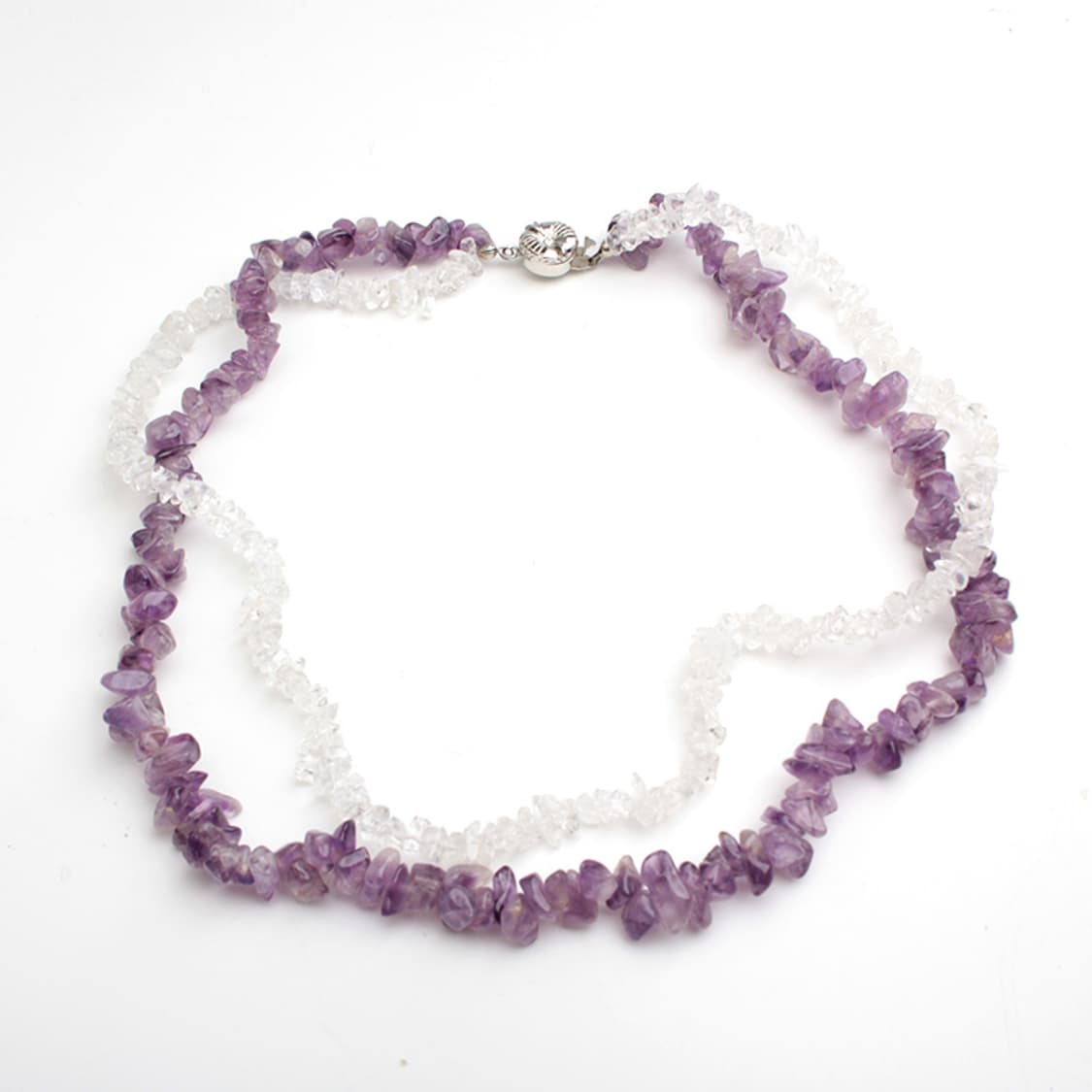 투톤 수정 목걸이 상품이미지2