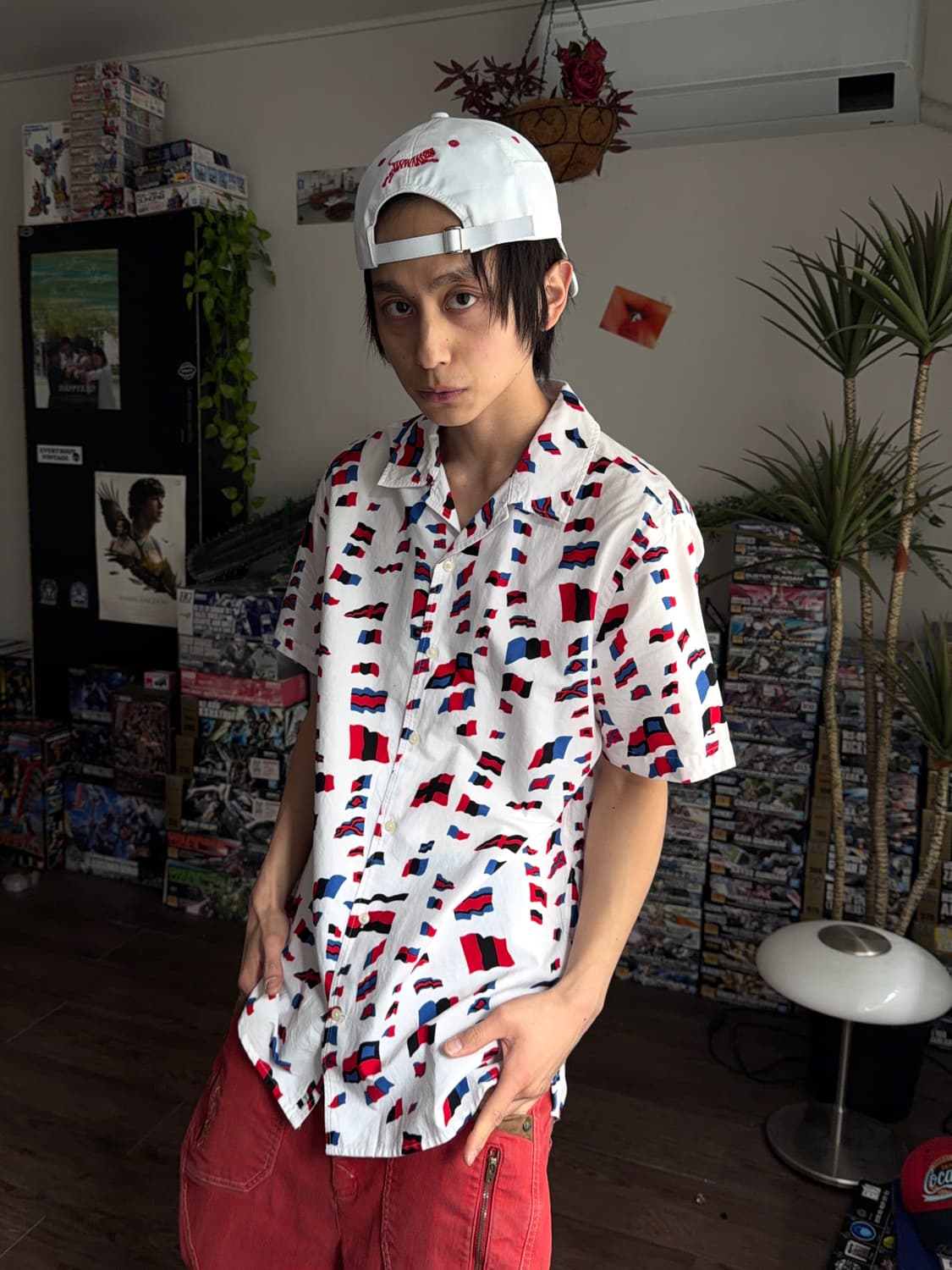 Tommy Hilfiger 올오버 플래그 하프 셔츠 상품이미지1