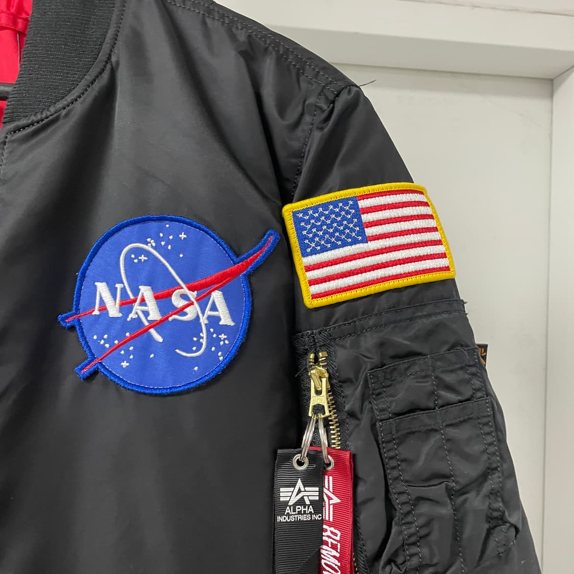 알파인더스트리 나사 ma-1 항공 자켓 블랙 S 상품이미지4