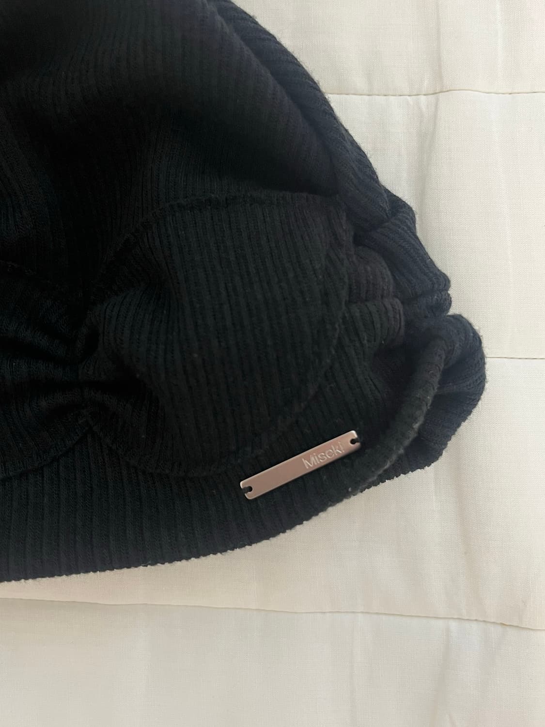 미세키서울 Knit turban beanie BLACK 상품이미지4