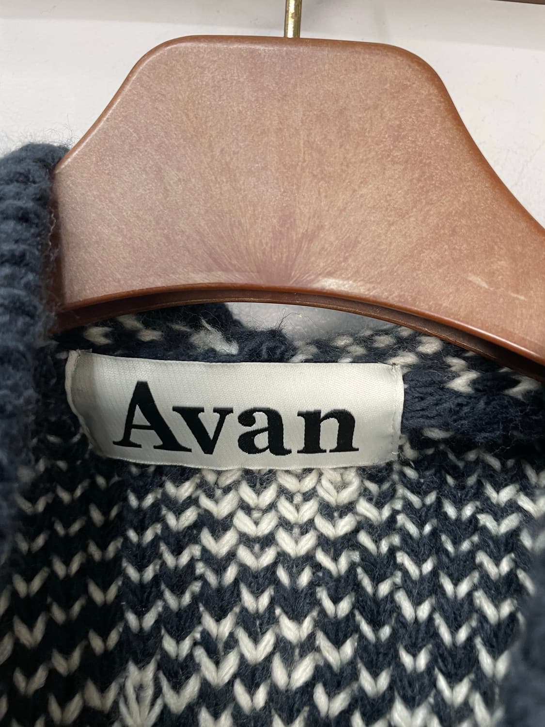 빈티지 노르딕 패턴 숏 니트 후드집업 H1166 상품이미지6