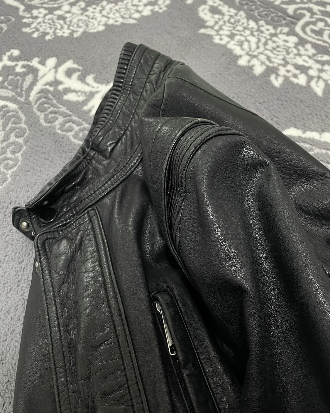 None Black Lambskin Rider Jacket 상품이미지3