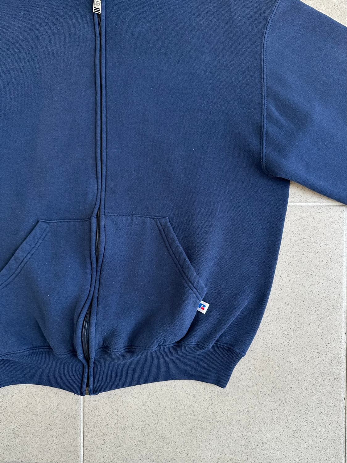 90s 빈티지 러셀 후드집업 네이비 M 상품이미지3