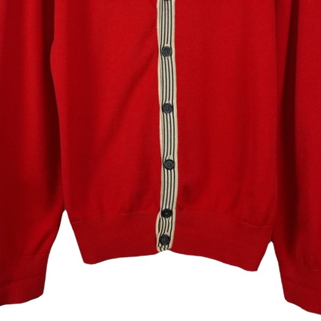 [타미힐피거] 로고 자수 브이넥 니트 가디건 레드 M19943 상품이미지5