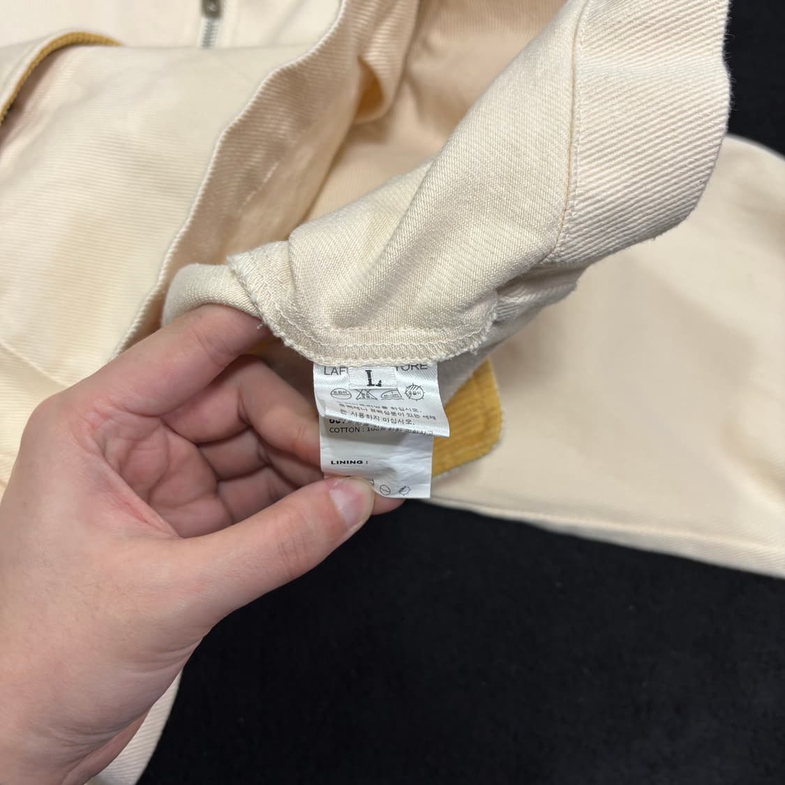 L 라퍼지스토어 아이보리 코듀로이 트러커 워크자켓 상품이미지5