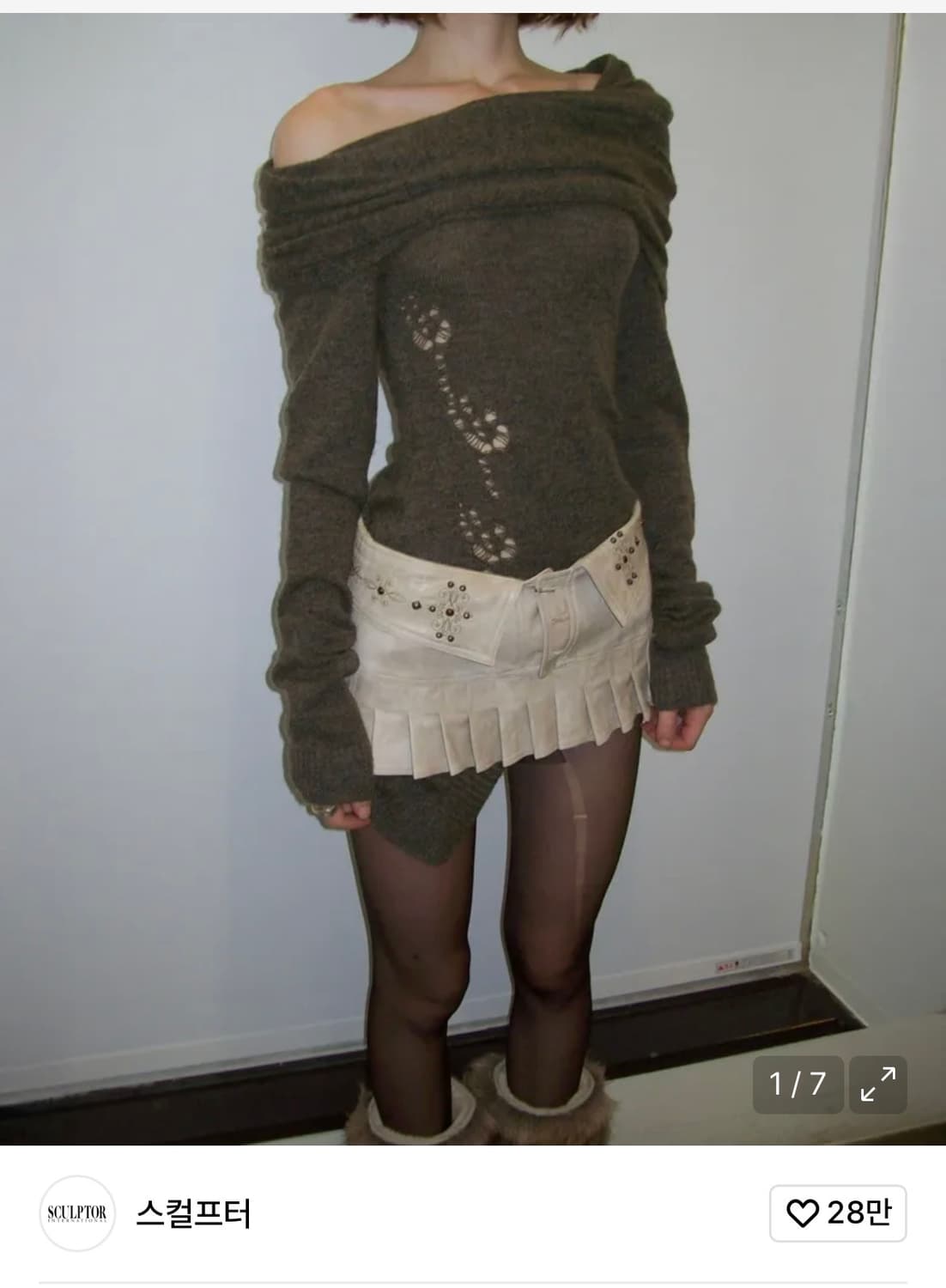 Sculptor 2way Shawl Dress Moss 상품이미지1