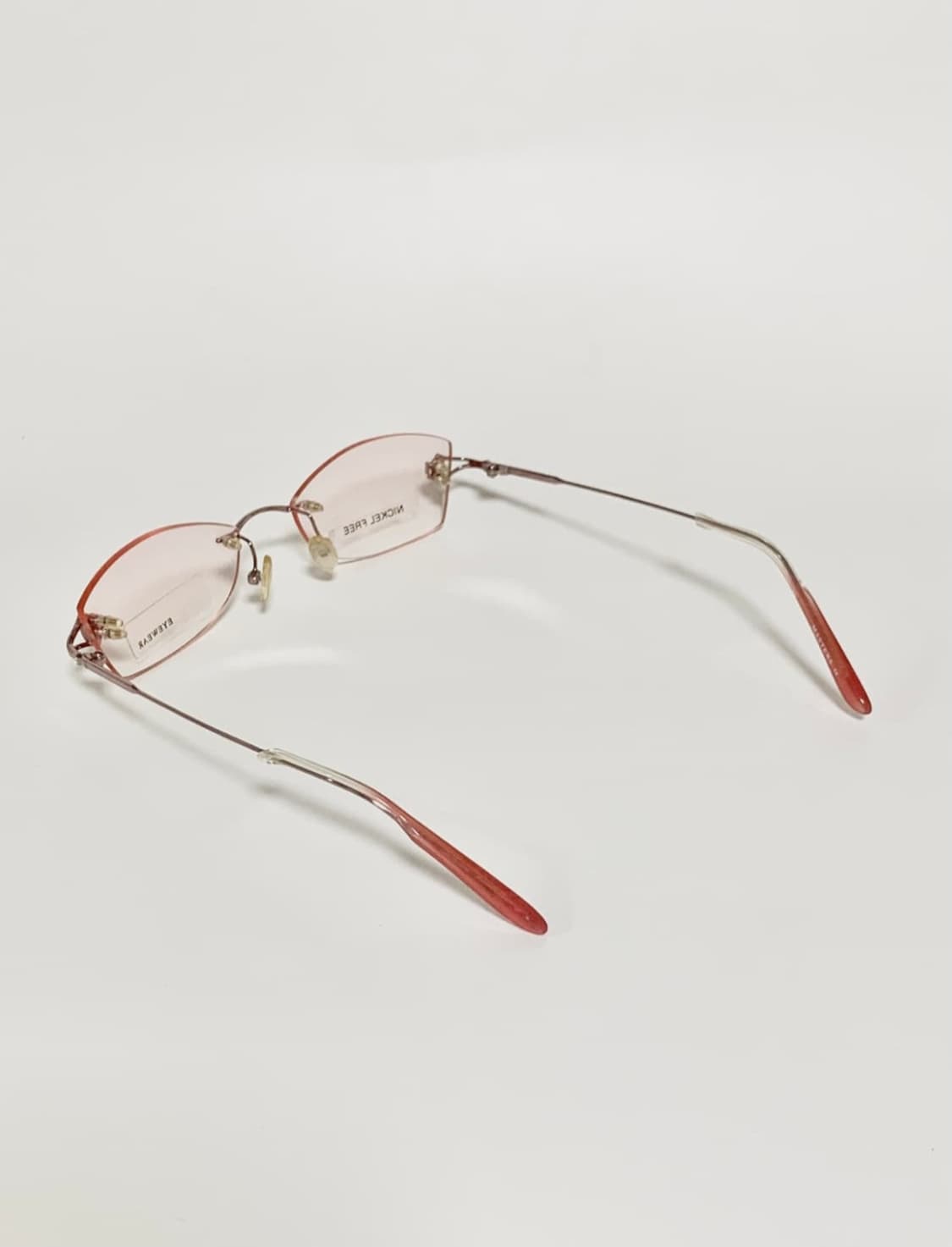 데드스탁 캣아이 핑크 무테 큐빅포인트 안경테 1482 상품이미지5