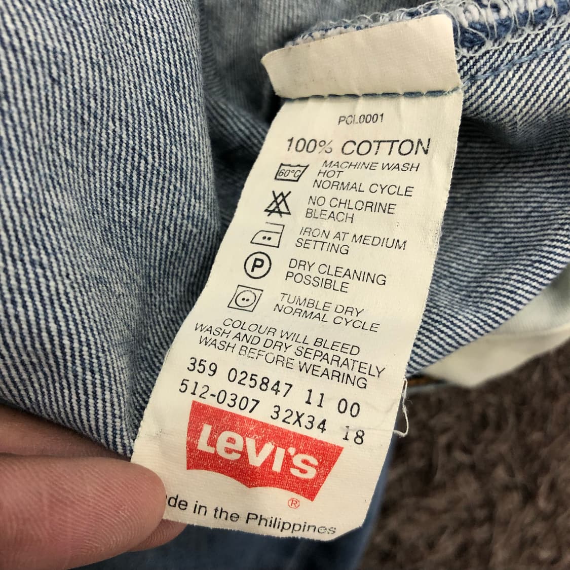 리바이스 512 워싱 데님 팬츠 상품이미지9