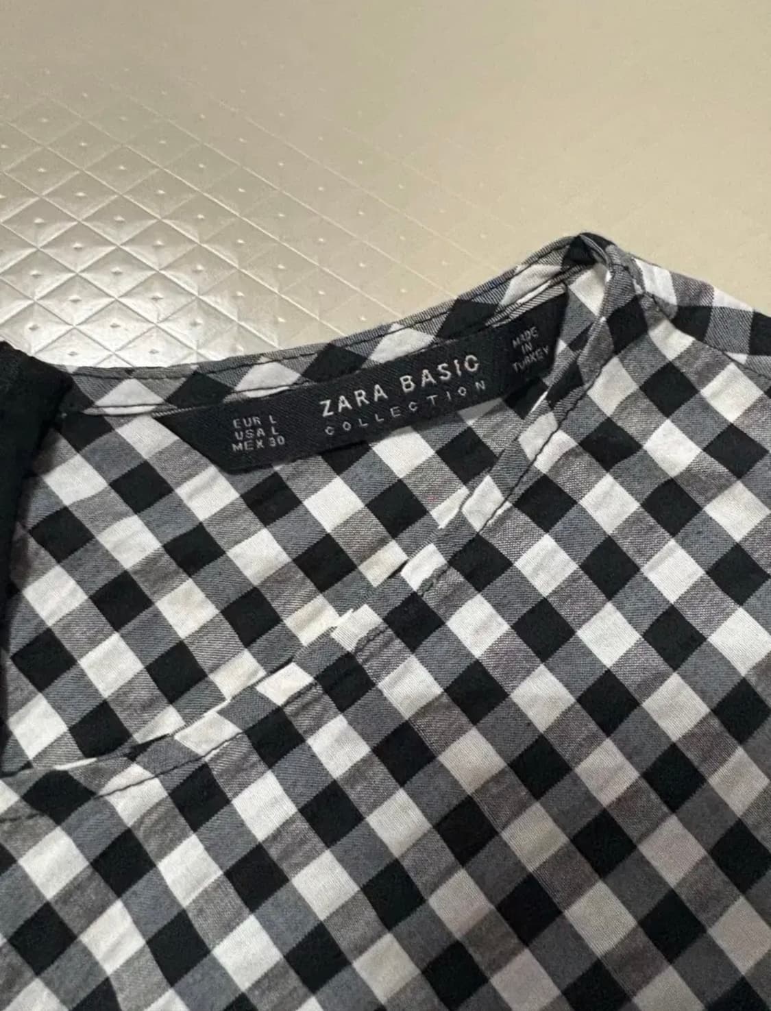 자라깅엄체크블라우스 상품이미지6