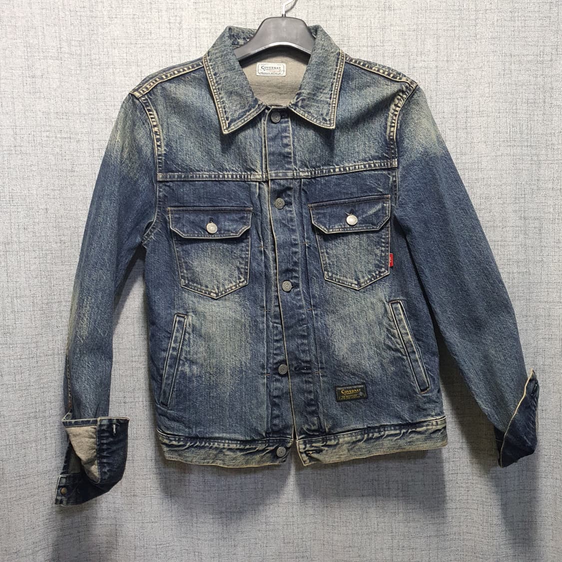 커버낫 남성 워싱 트러커 데님 자켓  상품이미지1