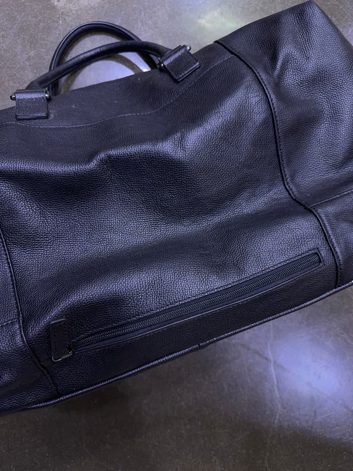 쌤소나이트 레더 보스턴 더플백 벨티드 블랙 백 상품이미지3