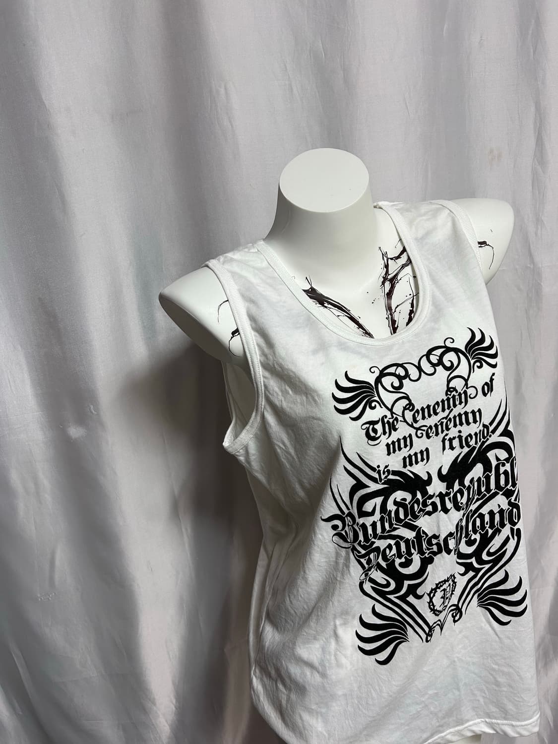 y2k punk printing sleeveless 상품이미지4