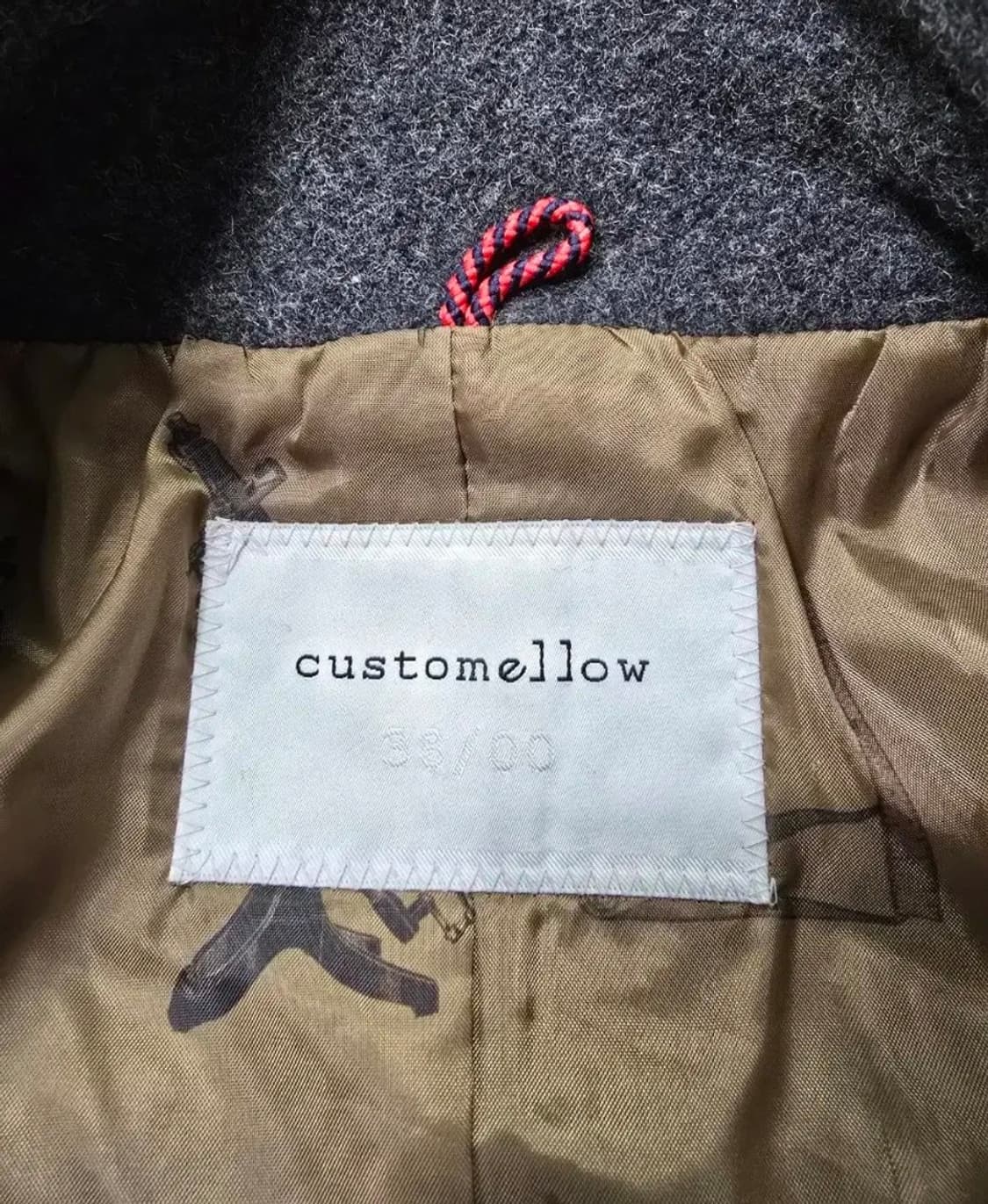 (100) 커스텀멜로우 헤링본 울 체크 자켓 브라운 상품이미지6
