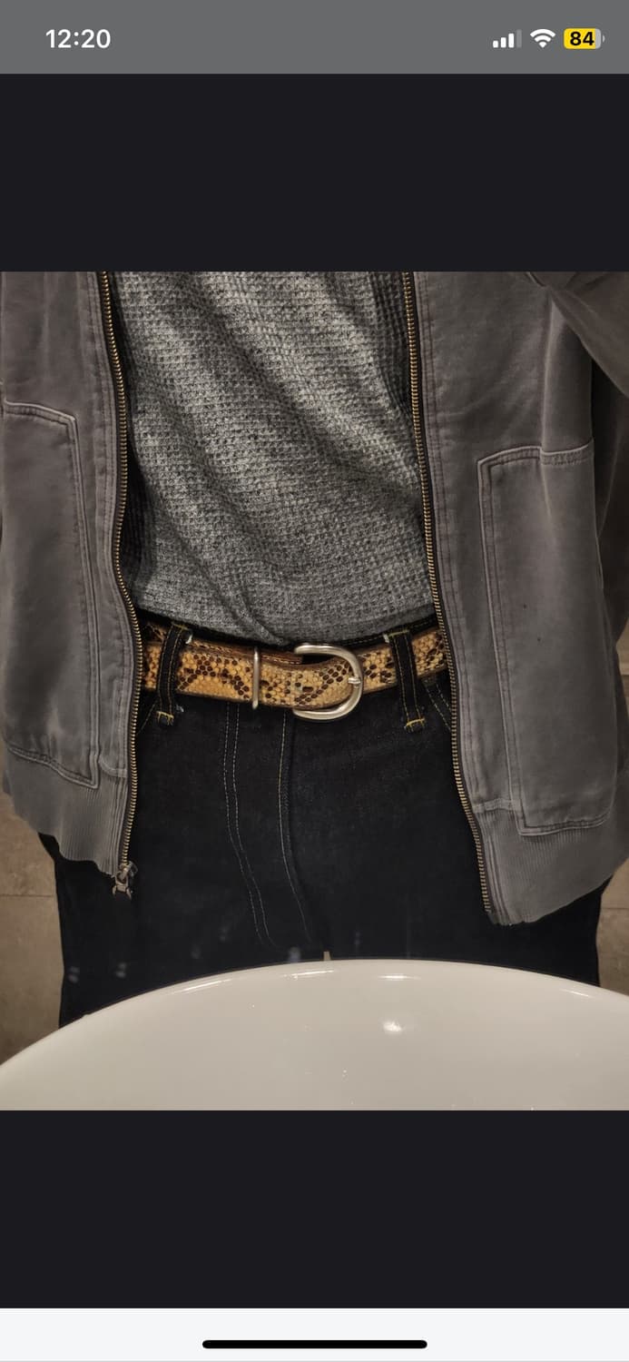 헨더스킴(hender scheme)뱀피 벨트삽니다!! 상품이미지2