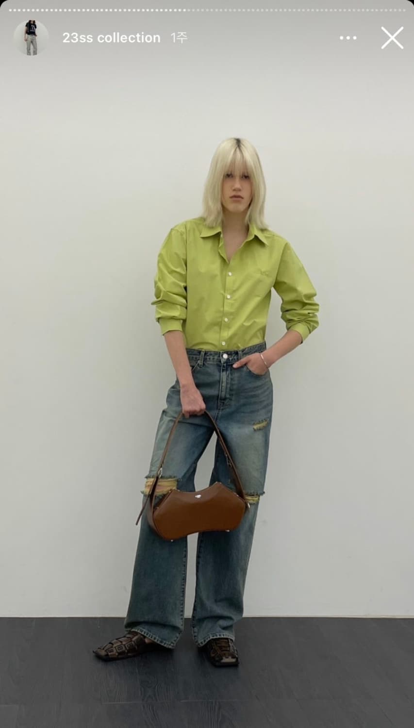 라벨 아카이브 regular fit shirt pistachio 3사이즈 상품이미지1