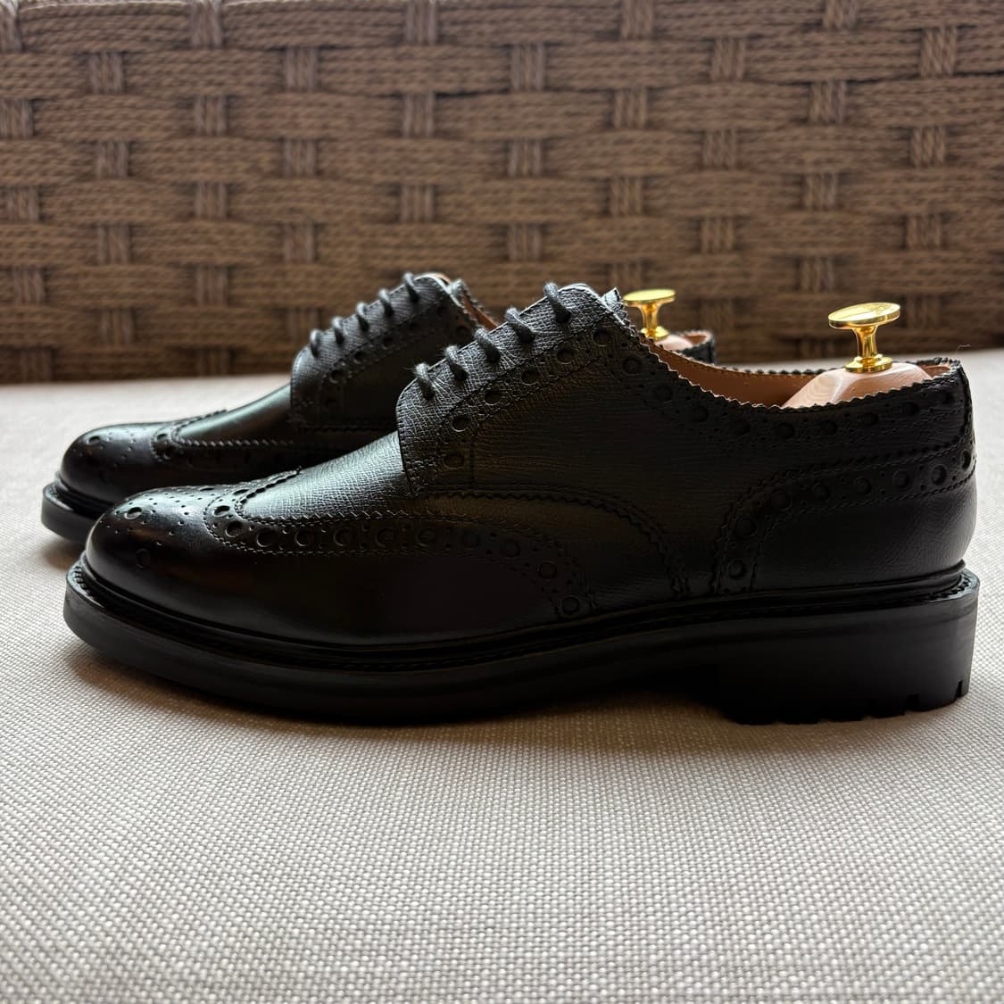 [UK9/275] 영국 GRENSON 블랙 브로그 윙팁 상품이미지3