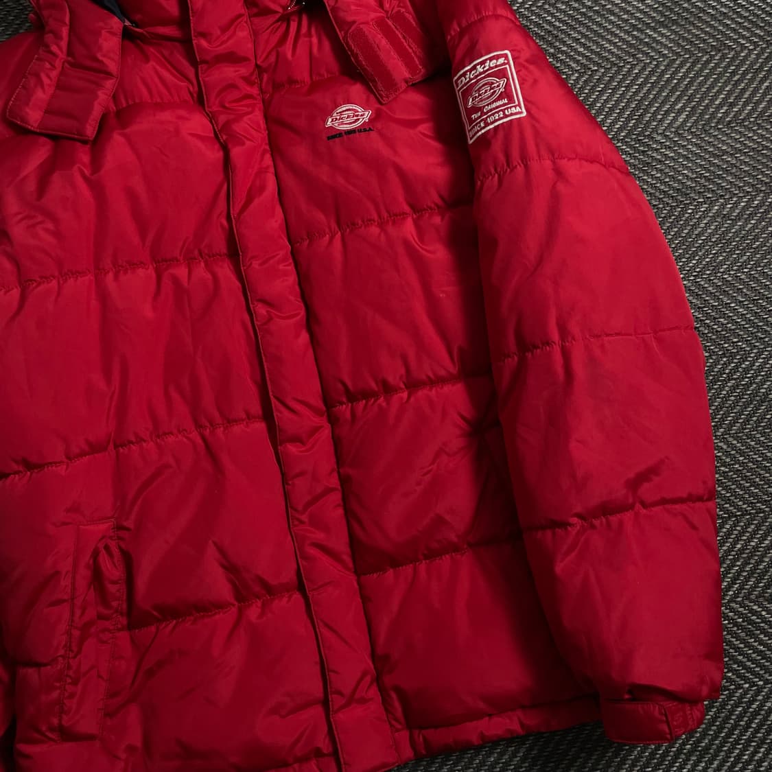 디키즈 USA 오리지날 퀼팅 경량 패딩 레드o 4495 상품이미지3