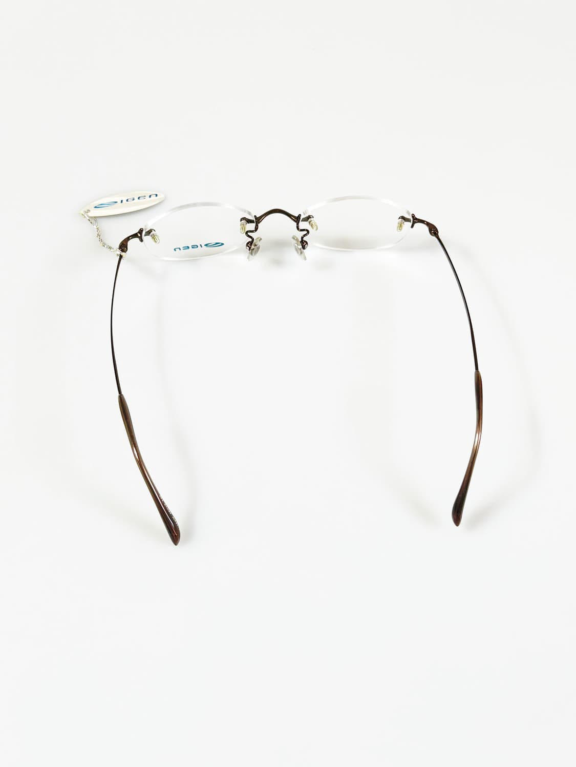 IGEN 무테 오벌 다크브라운 메탈 프레임 빈티지 안경 상품이미지5