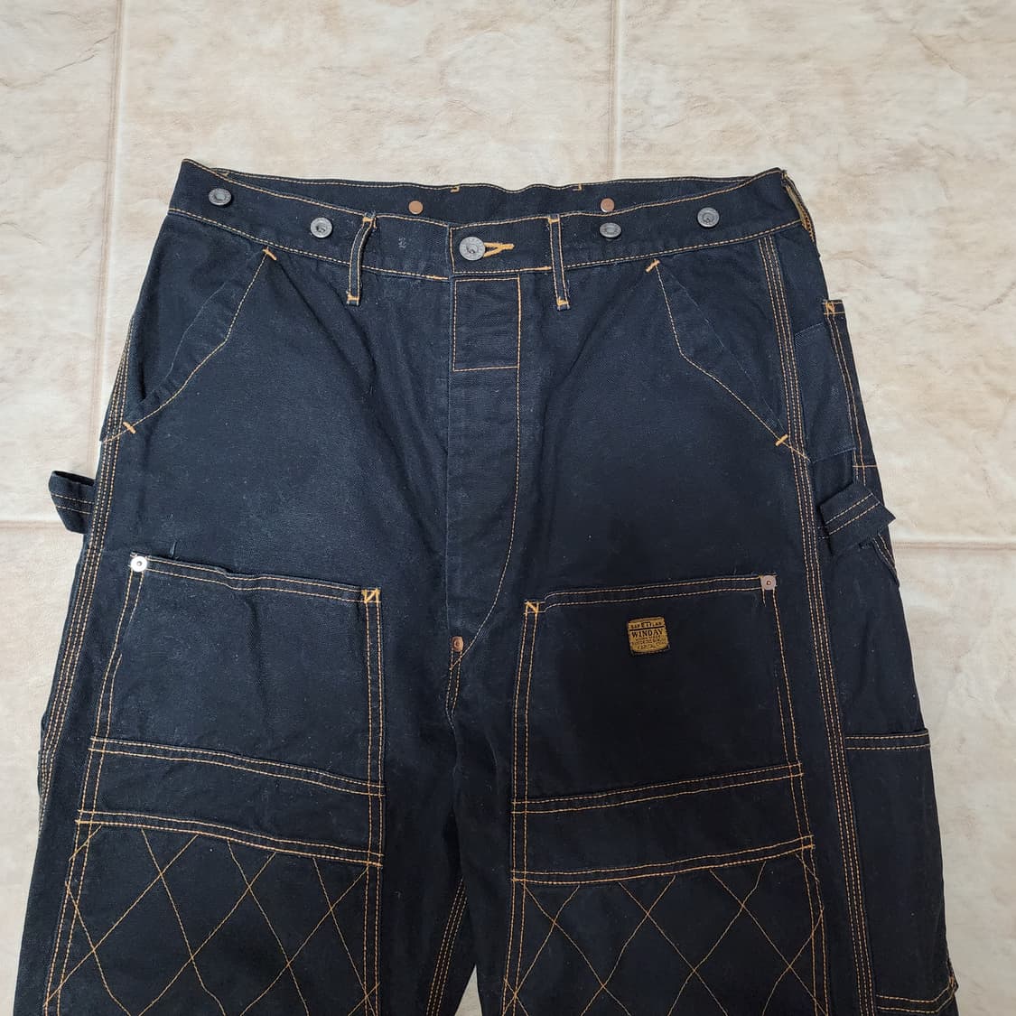 캐피탈 캔버스 블랙 럼버팬츠 상품이미지4