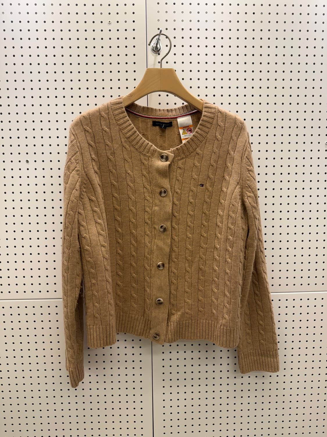 타미힐피거 스몰로고 케이블 베이지 가디건 U852 상품이미지2
