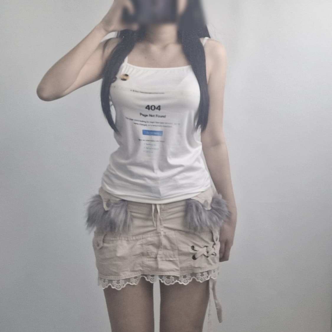 404 not found sleeveless 나시 y2k 상품이미지5