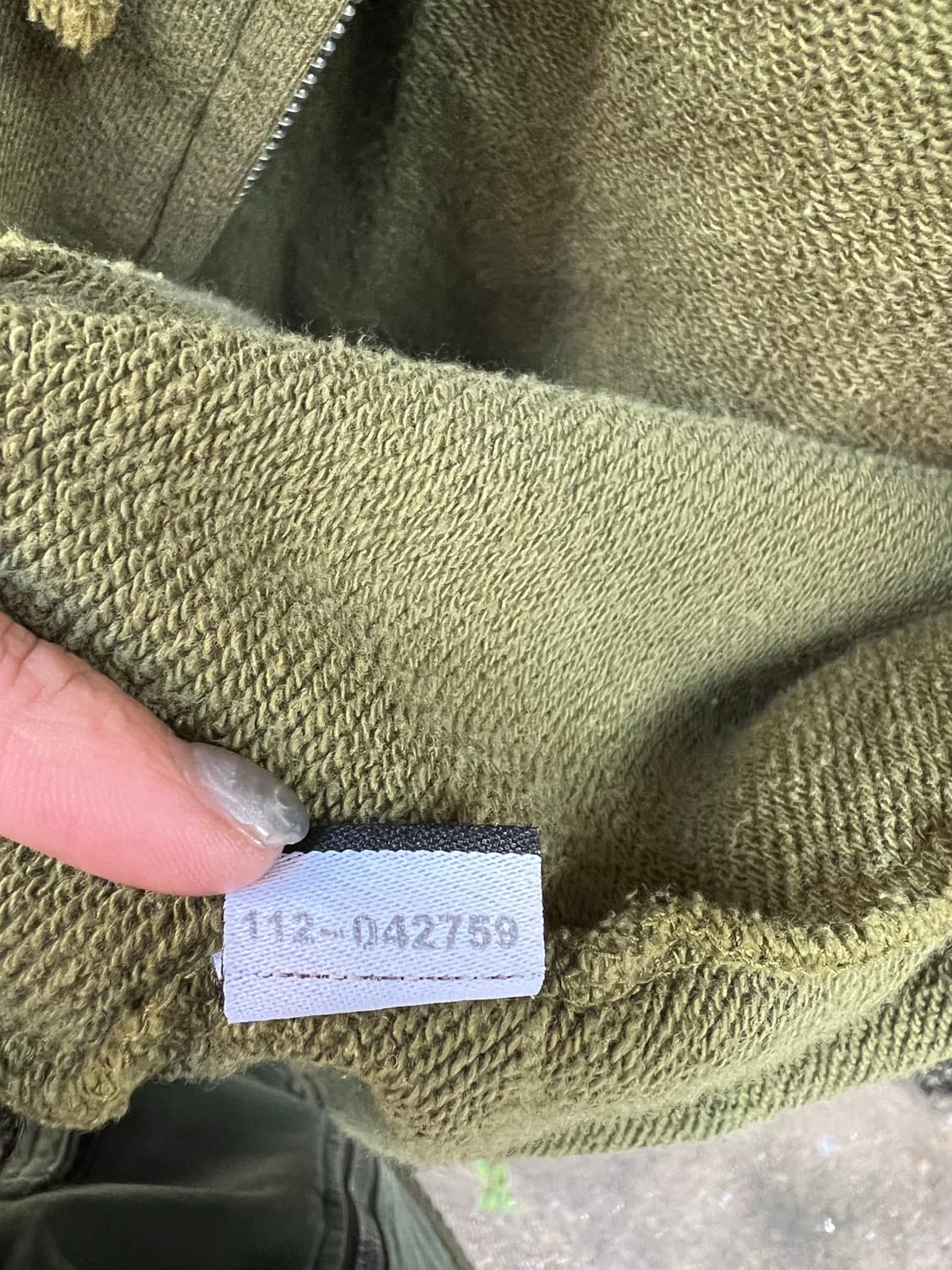 에드하디 올리브색 후드집업 상품이미지5