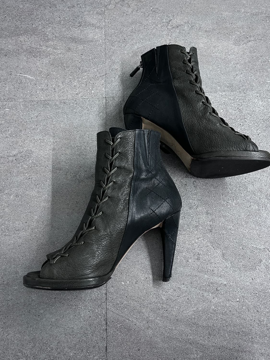 타임 아일렛 레이스 업 하이힐 부츠 상품이미지4