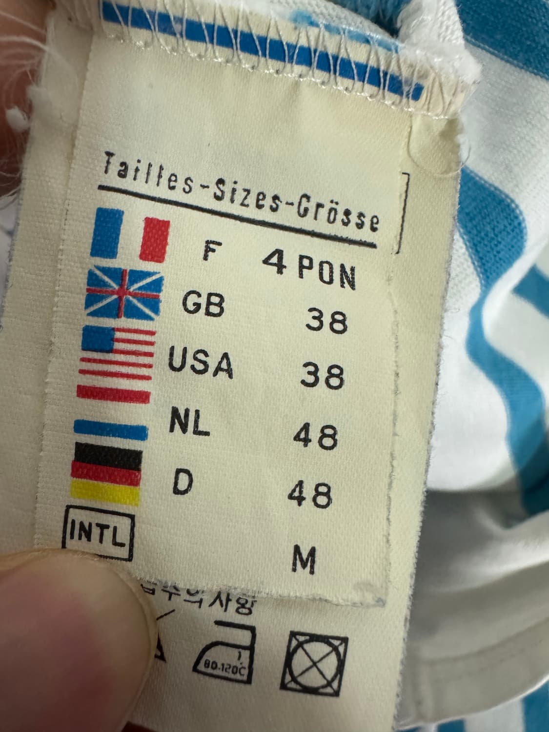 정품 여성 세인트제임스 귀여운 스트라이프 긴팔티 S ~ M 상품이미지4