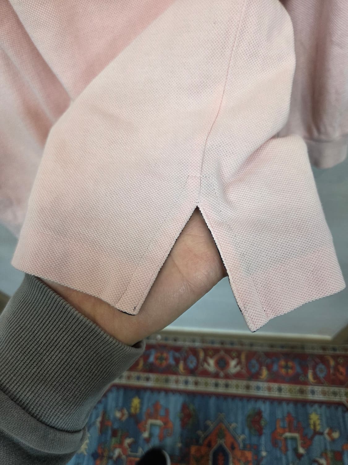 버버리 올드스쿨 빈티지 월계수 자수로고 카라긴팔 s 상품이미지6