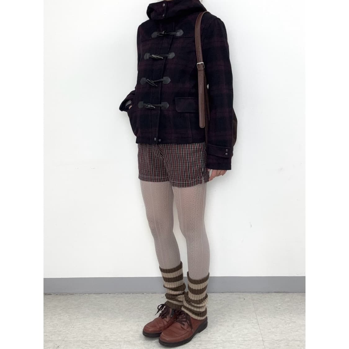 빈티지 체크 반바지 쇼츠 상품이미지2