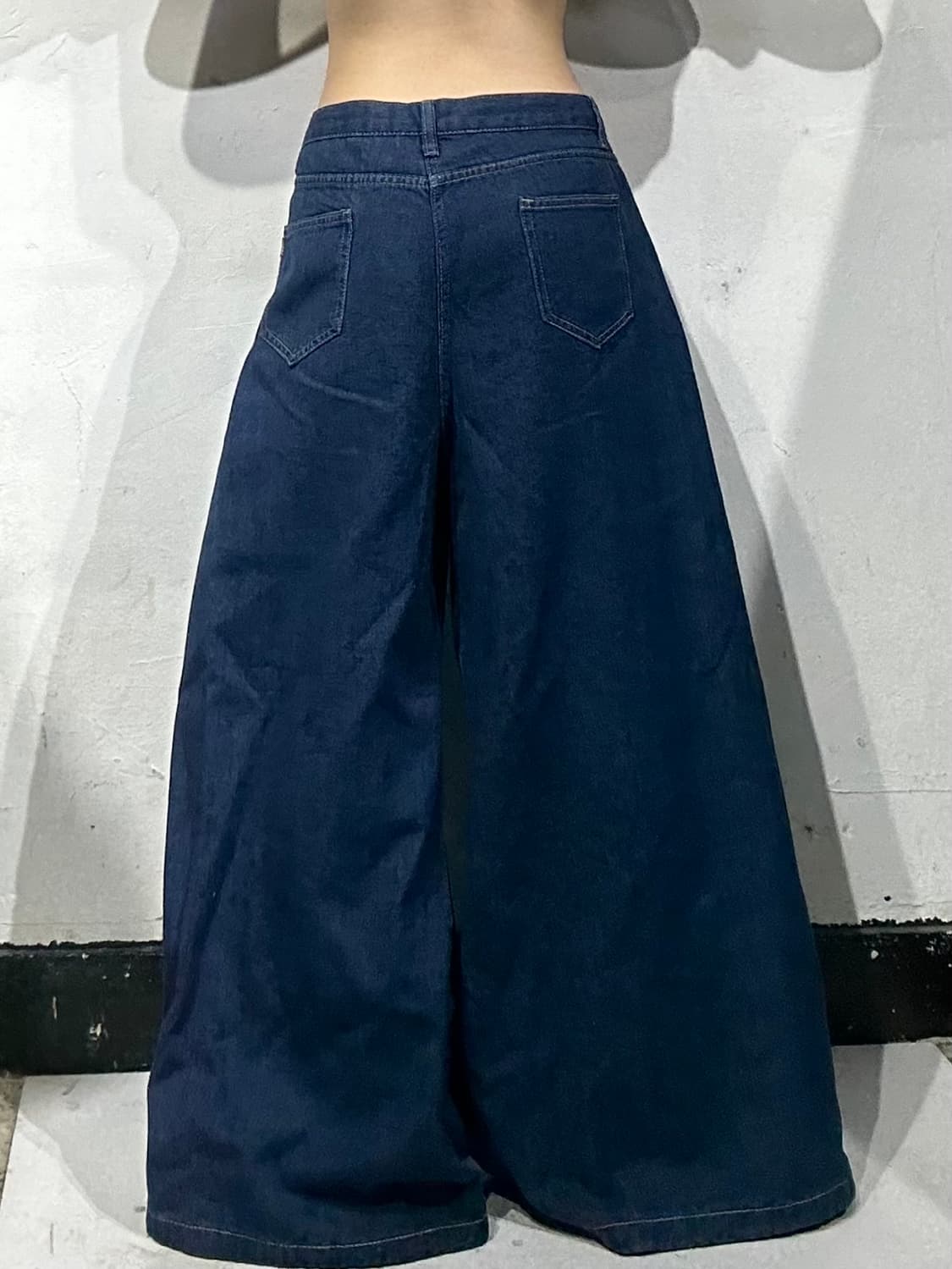빈티지 진청 와이드 치마 바지 34 상품이미지3