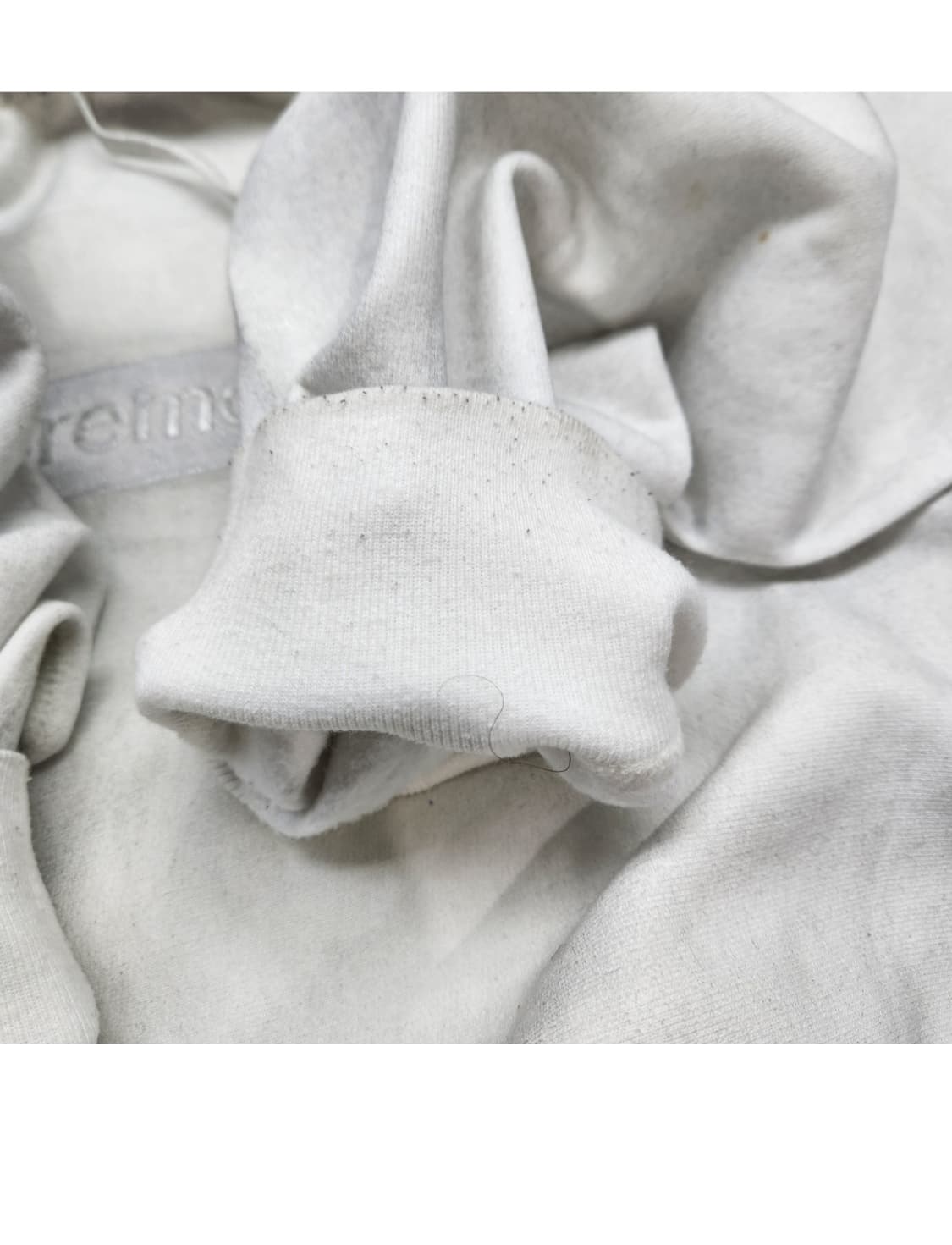 슈프림+MM6 메종 마르지엘라 포일 박스로고 후드 스웨트셔츠 화이트  상품이미지4