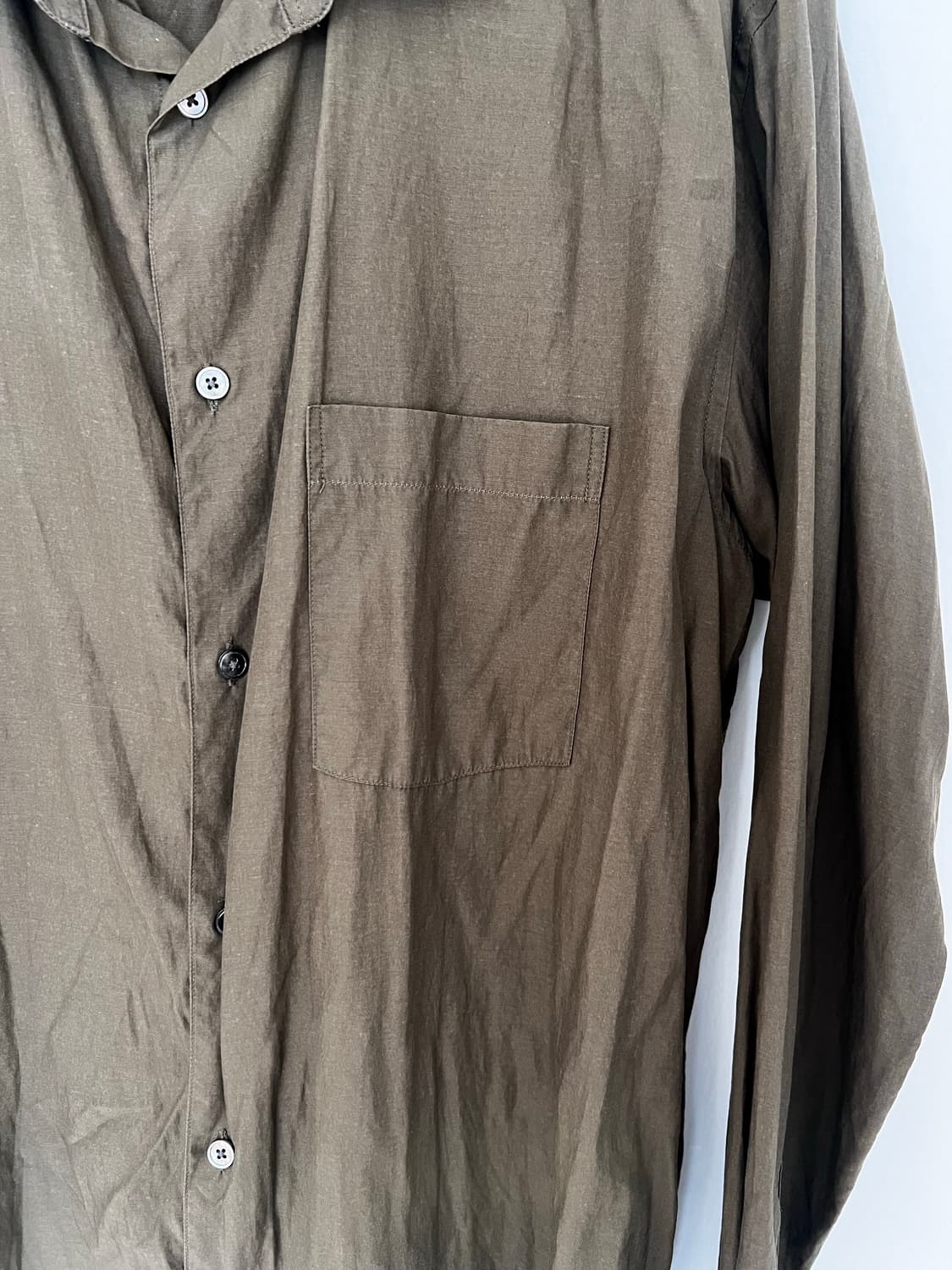 twobuildershouse brown lyocell shirts 상품이미지3
