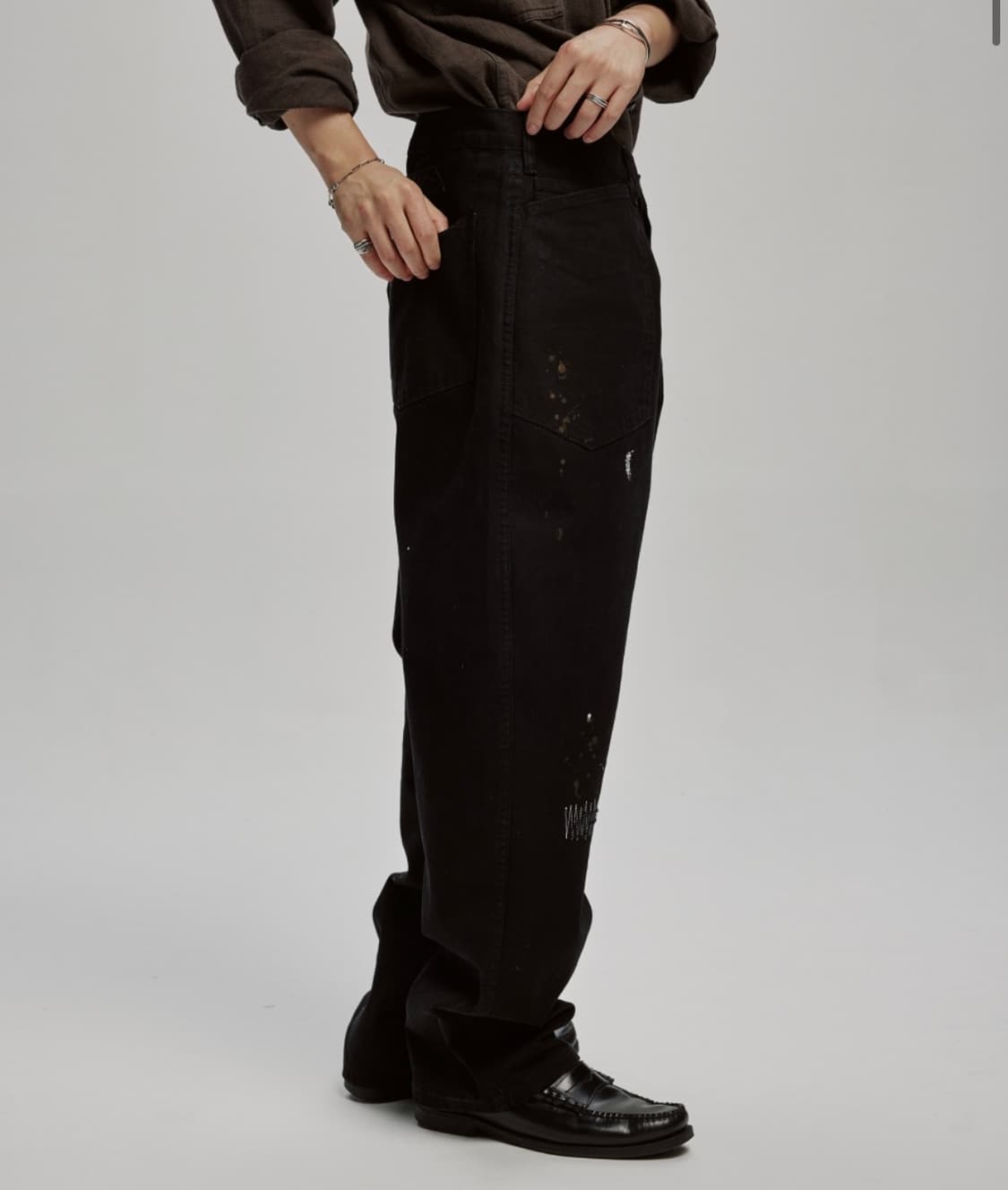비헤비어 M35 TROUSER 워시드 블랙 상품이미지4
