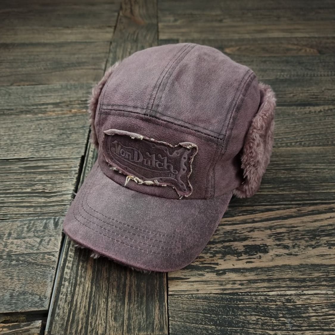 [본더치] 빅로고 Y2K 빈티지 스웨드 트루퍼 캡 M16387  상품이미지1