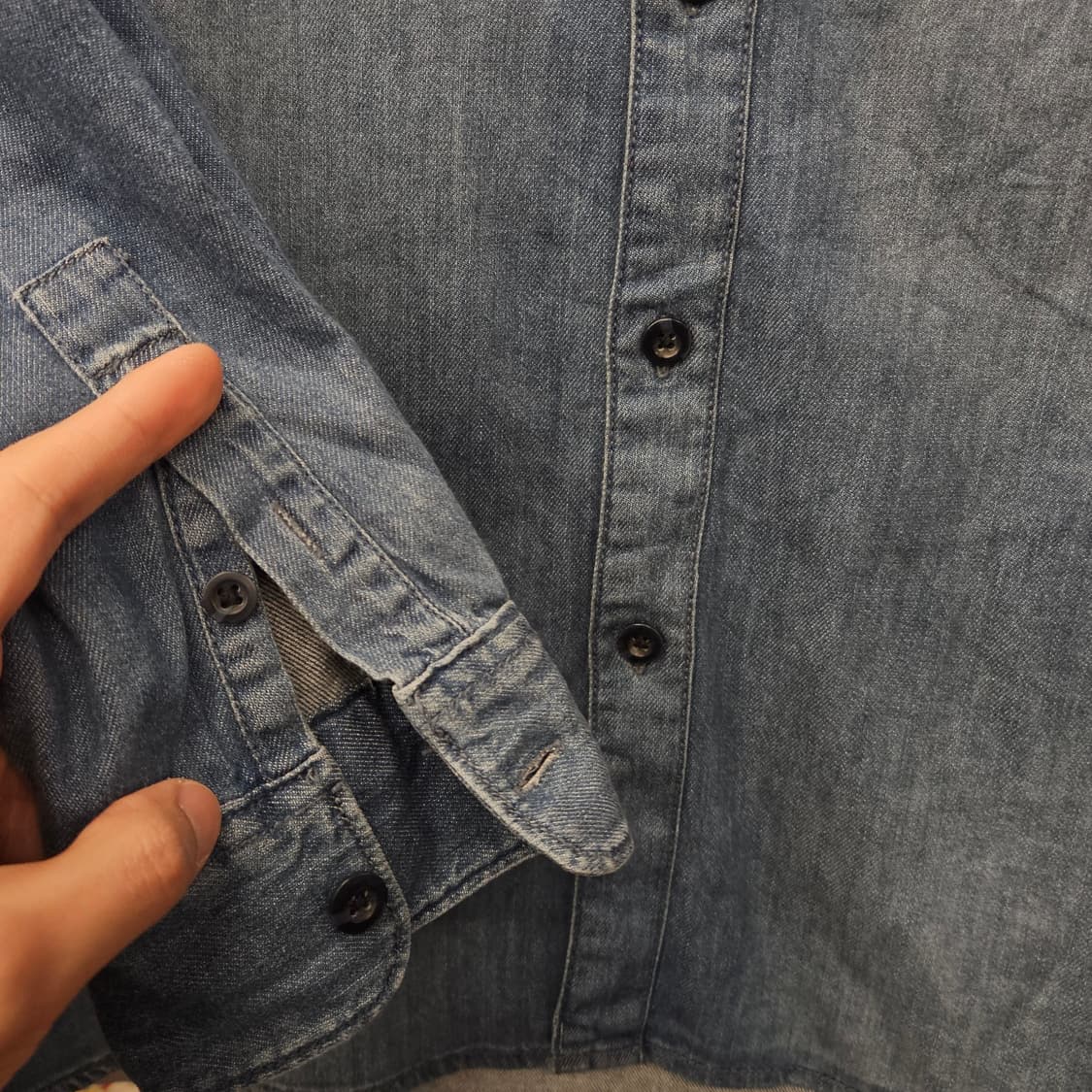 00s 리 블랙라벨 라이트 워시 데님 워크 셔츠 N1134 상품이미지4
