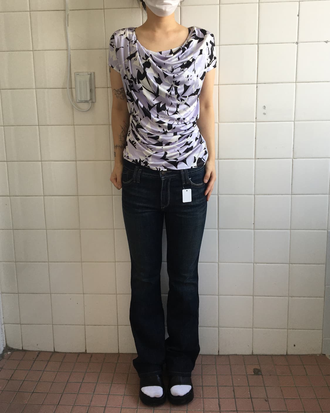 Drape pattern top 상품이미지1